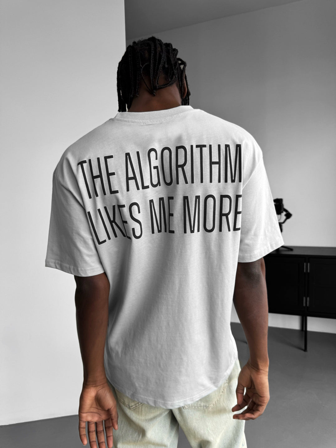 Oversize "Algorithm" T-Shirt - Grey