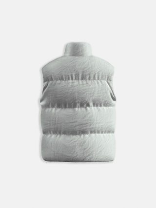 Oversize Pocket Linen Vest - Grey