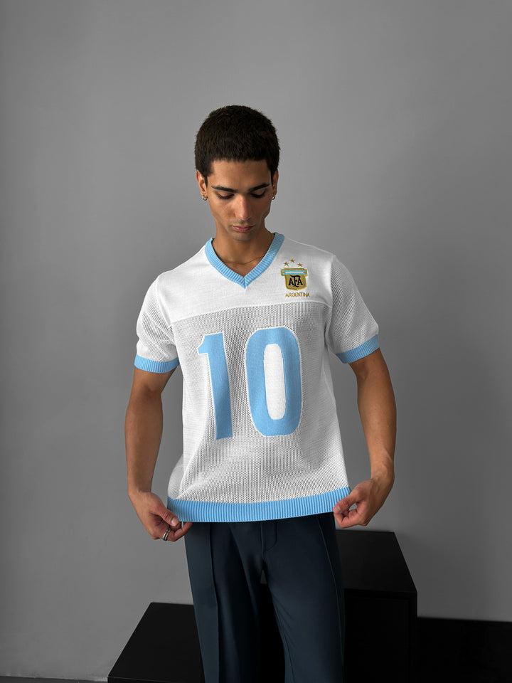 Oversize Argentina Knit T-shirt - White