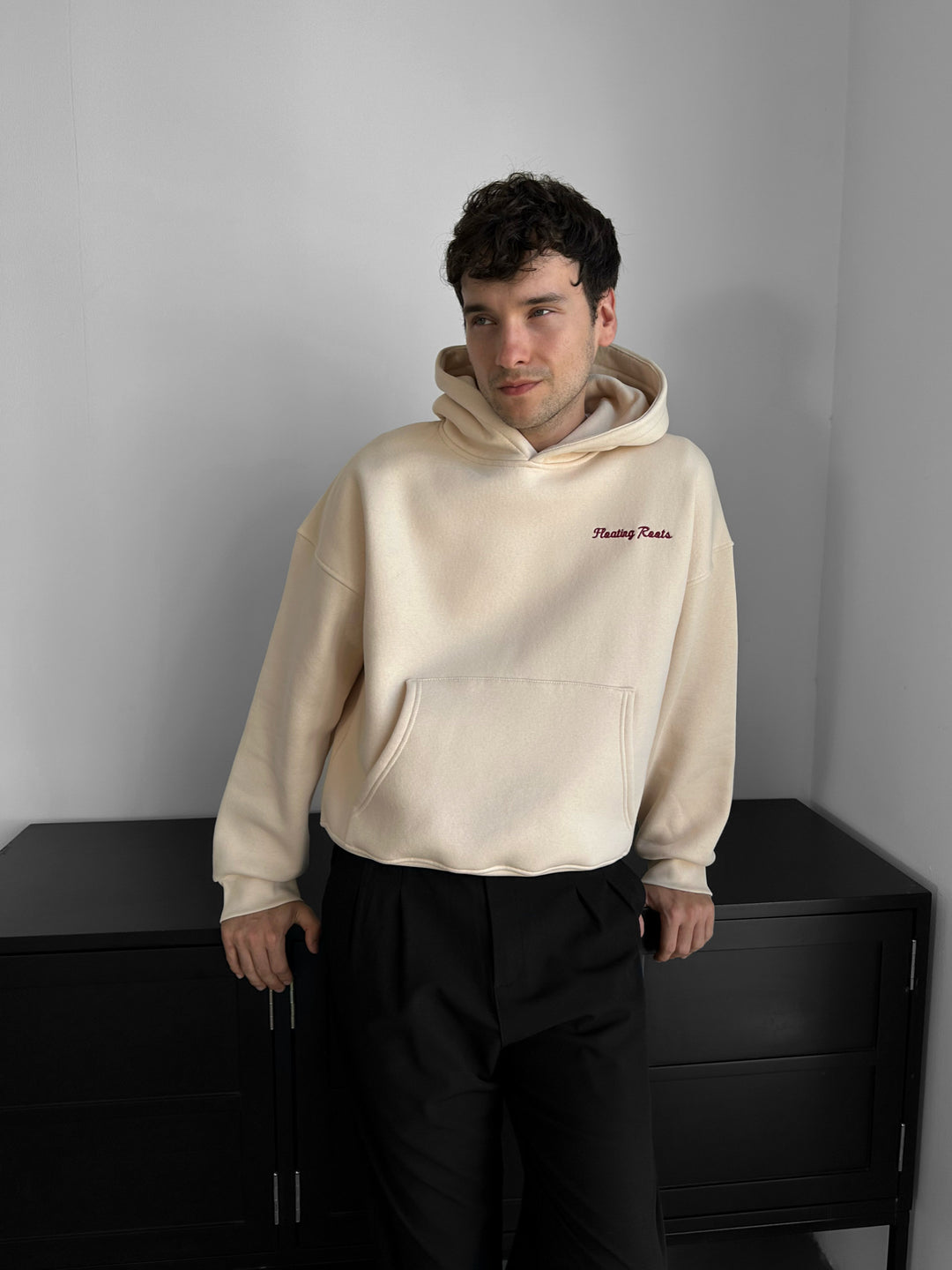Oversize Floating Roots Hoodie - Beige