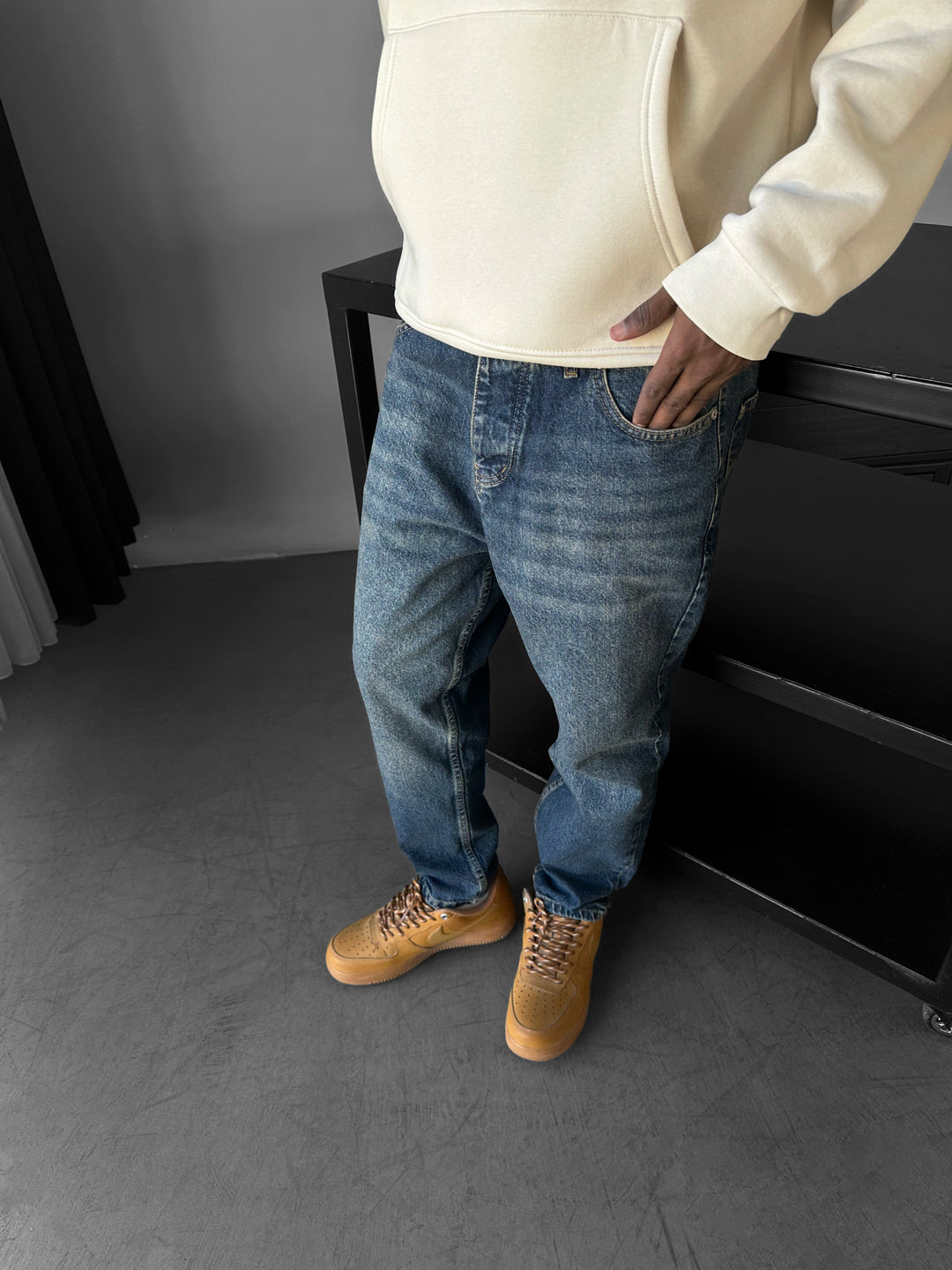 Baggy Fit Jeans - Dark Blue