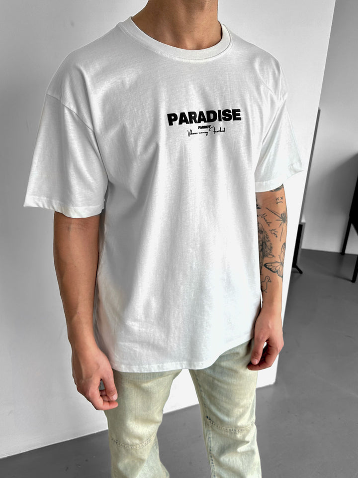 Oversize Paradise T-Shirt - Ecru