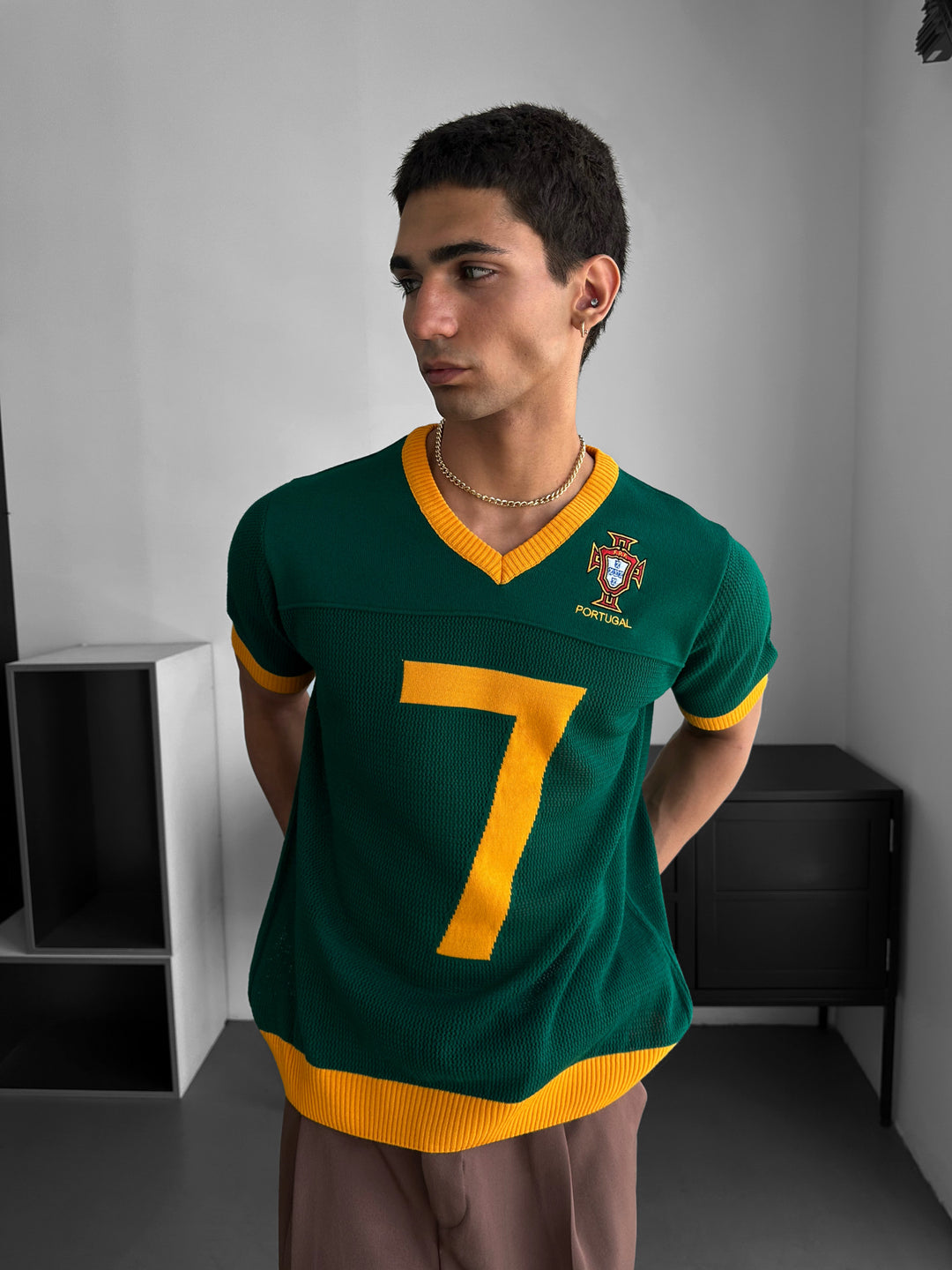 Oversize Portugal Knit T-shirt - Green