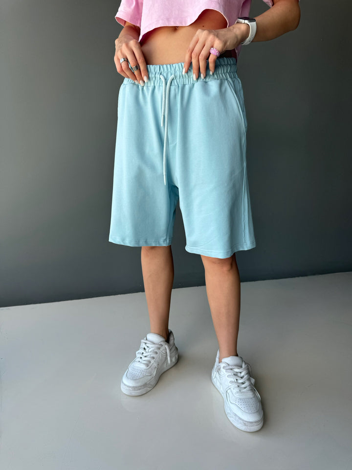 Loose Fit Shorts - Ice Blue