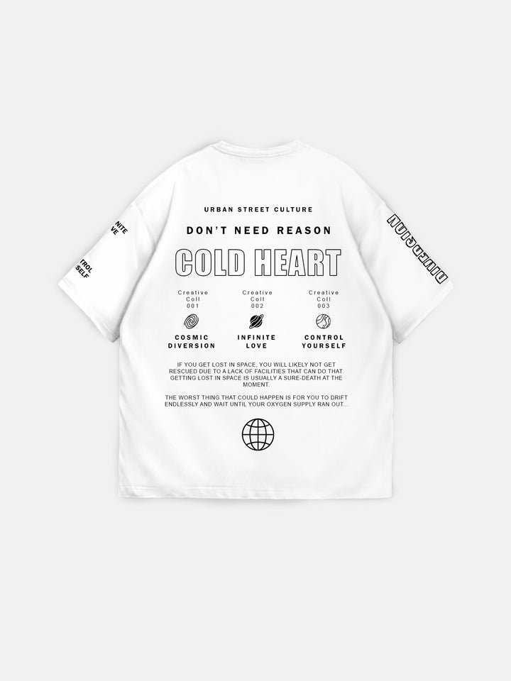Oversize Cold Heart T-Shirt - Ecru