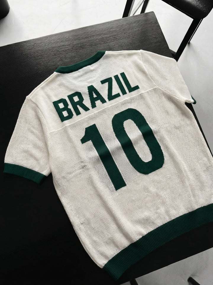 Oversize Brazil Knit T-shirt - White