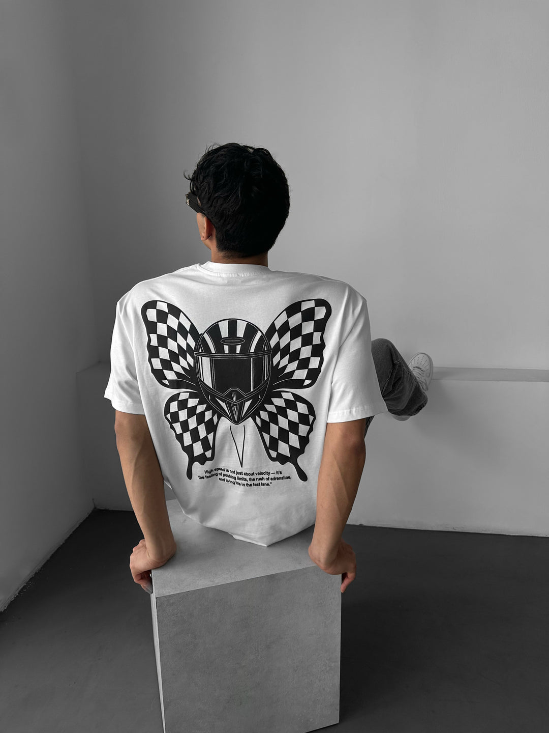 Oversize Butterfly Helmet T-shirt - Ecru