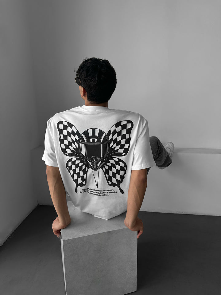 Oversize Butterfly Helmet T-shirt - Ecru