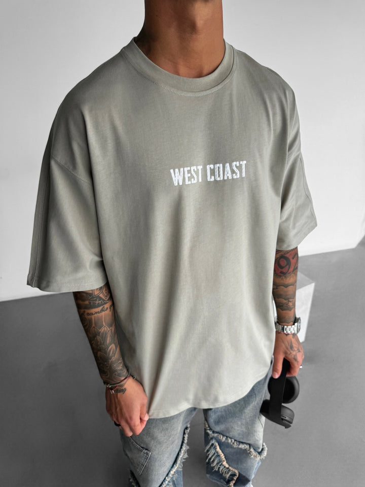 Oversize West Coast T-shirt - Stone