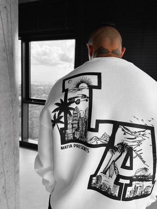 Oversize L.A. Sweater - White