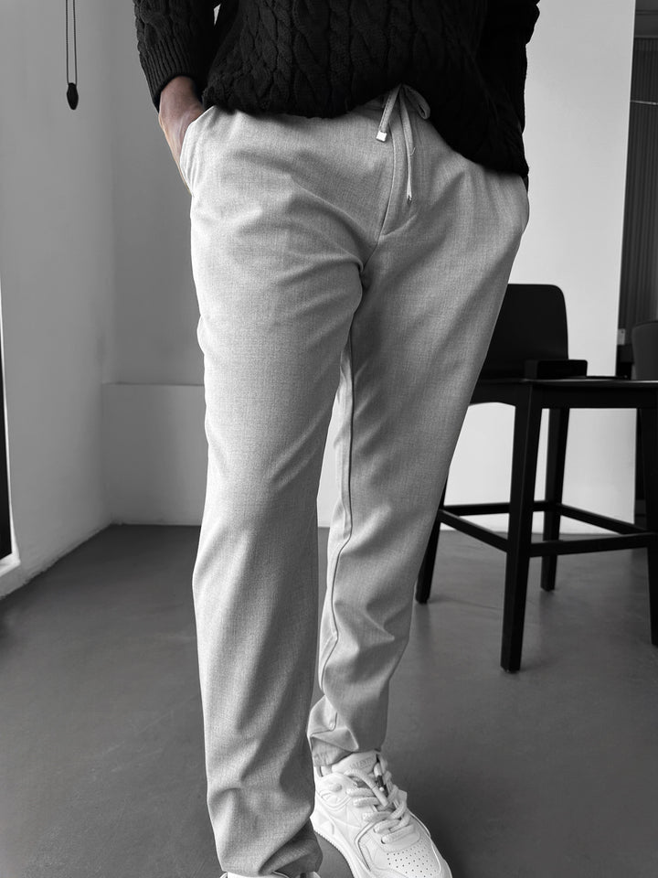 Modern Cut Casual Trousers - Grey