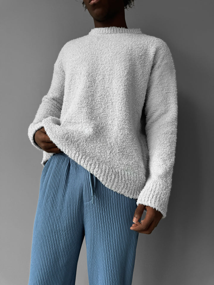 Oversize Plush Pullover - Grey