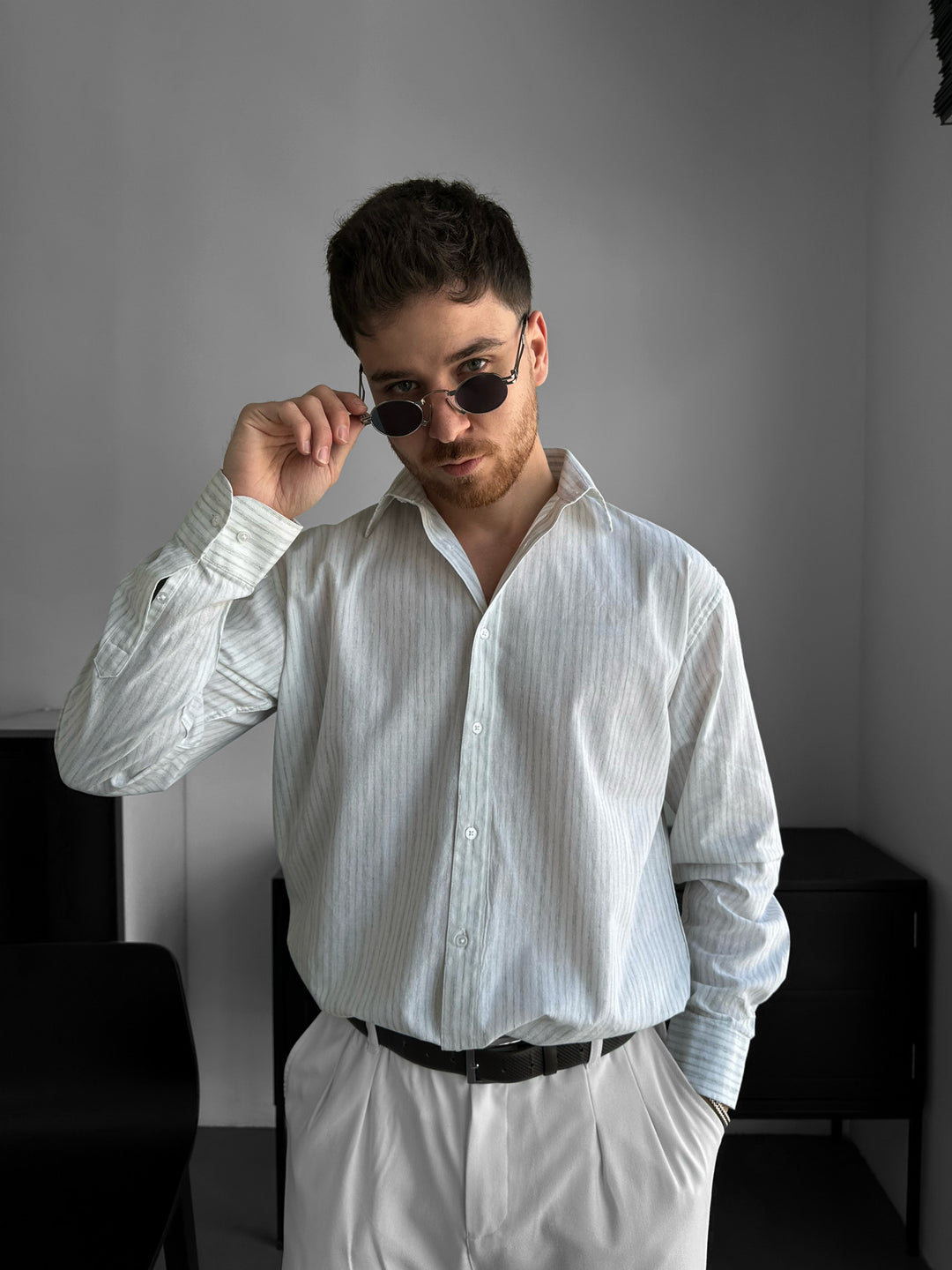 Regular Fit Striped Shirt - Green