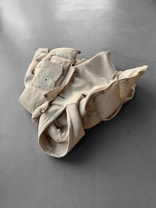 Oversize Pocket Linen Vest - Cremé