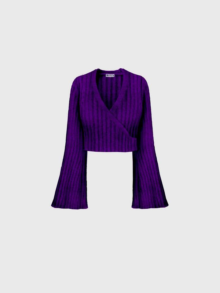 Tied Knit Top - Lila