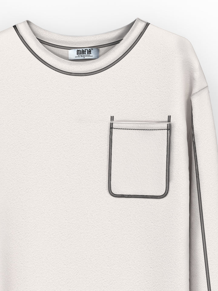 Oversize Seam Sweater - Beige