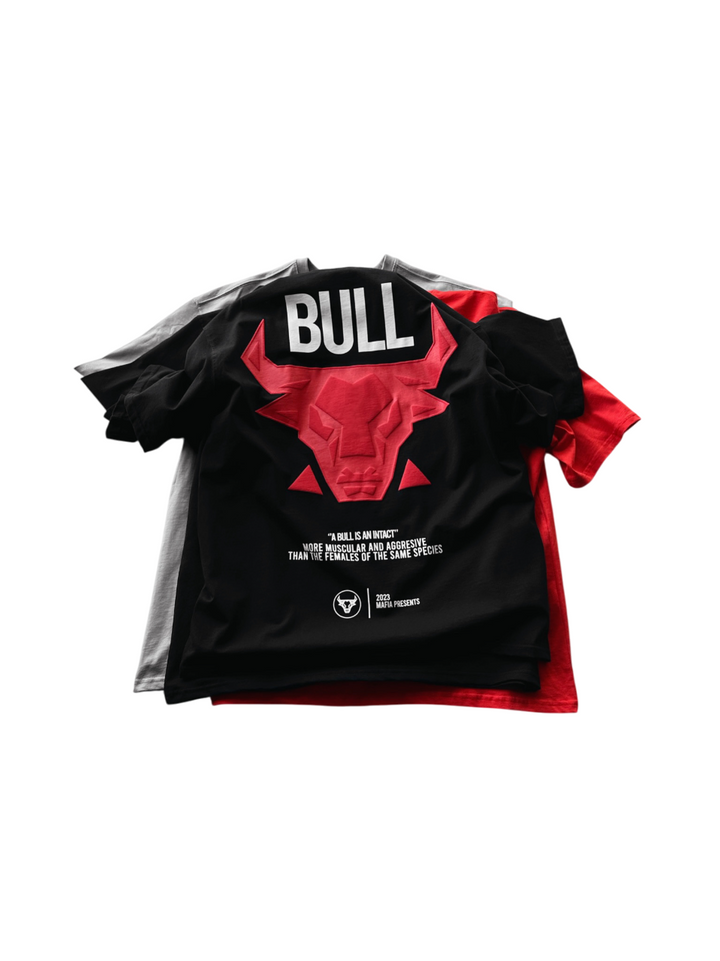 Oversize Bull T-shirt - Black and Red