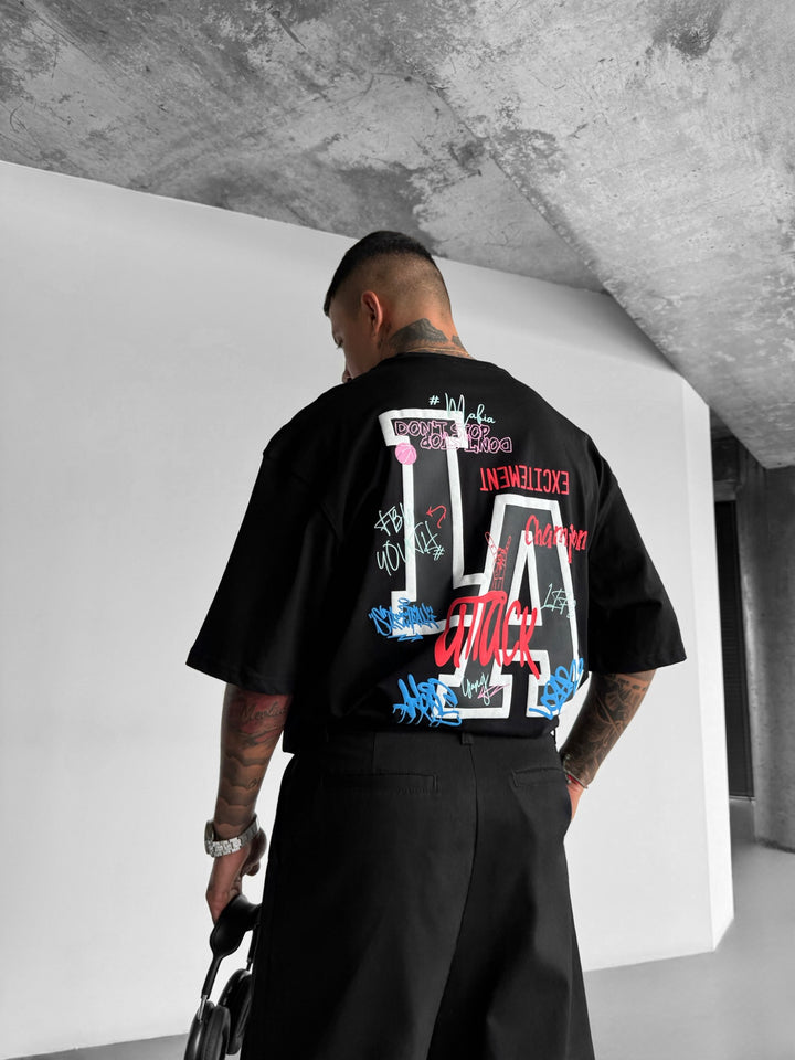 Oversize L.A T-shirt - Black