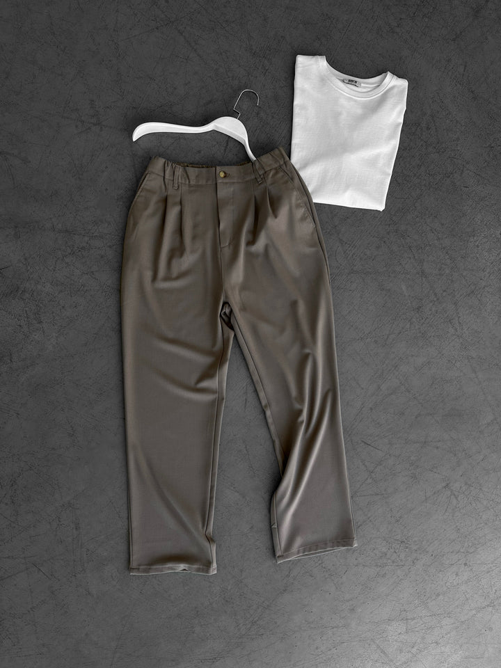Baggy Chino Trousers - Camel