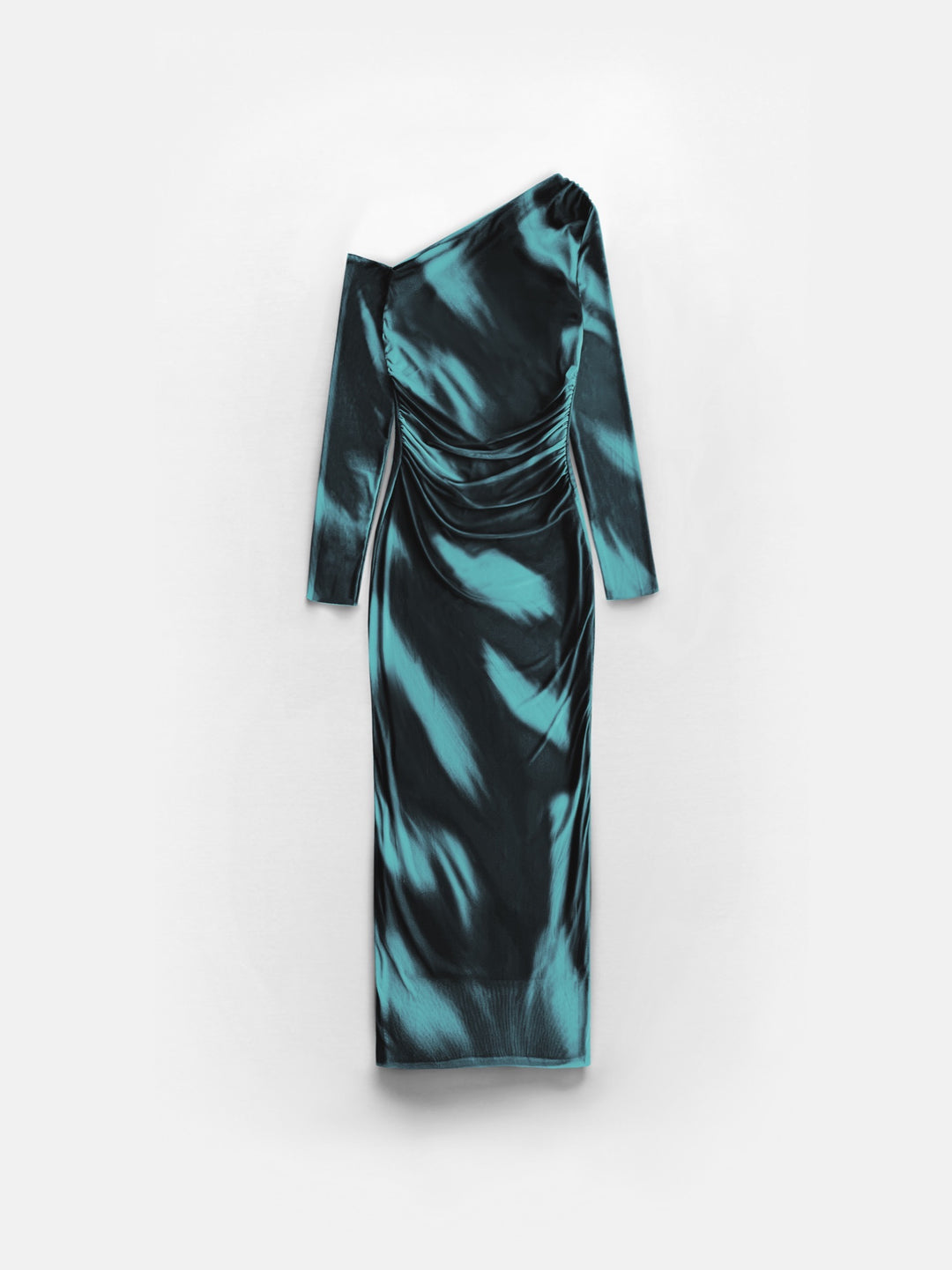 Abstract Pattern Maxi Dress - Ice Blue