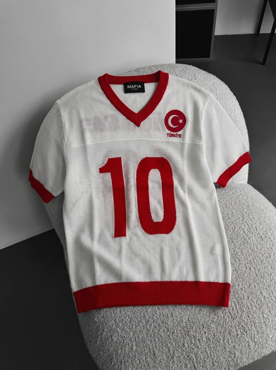 Oversize Türkiye Knit T-shirt - White
