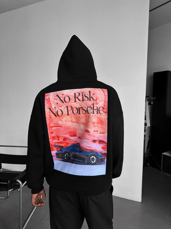 Oversize Porsche Hoodie - Black