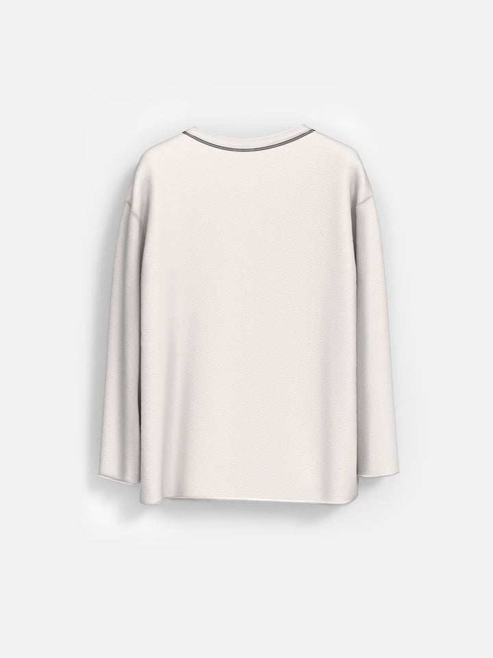 Oversize Seam Sweater - Beige