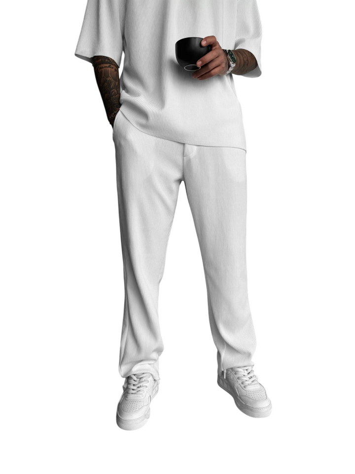 Loose Fit Cord Pant - White