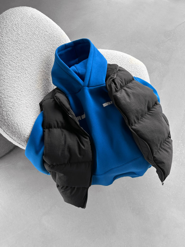 Oversize Linen Vest - Black