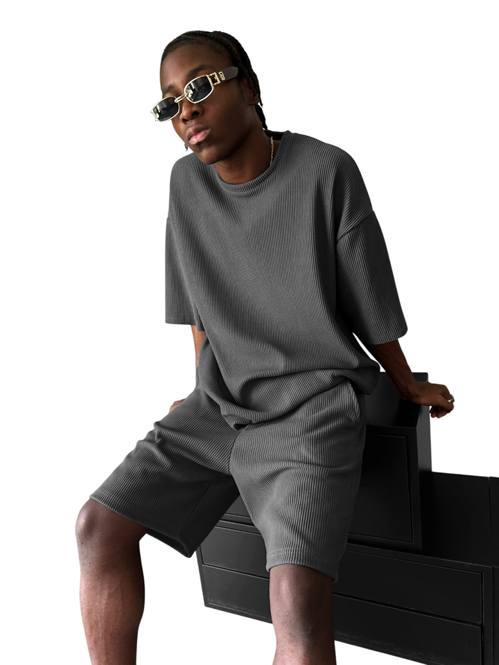 Oversize Cord Tee - Anthracite