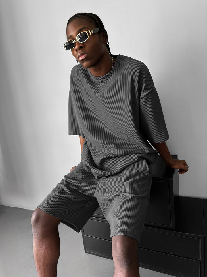 Oversize Cord Tee - Anthracite
