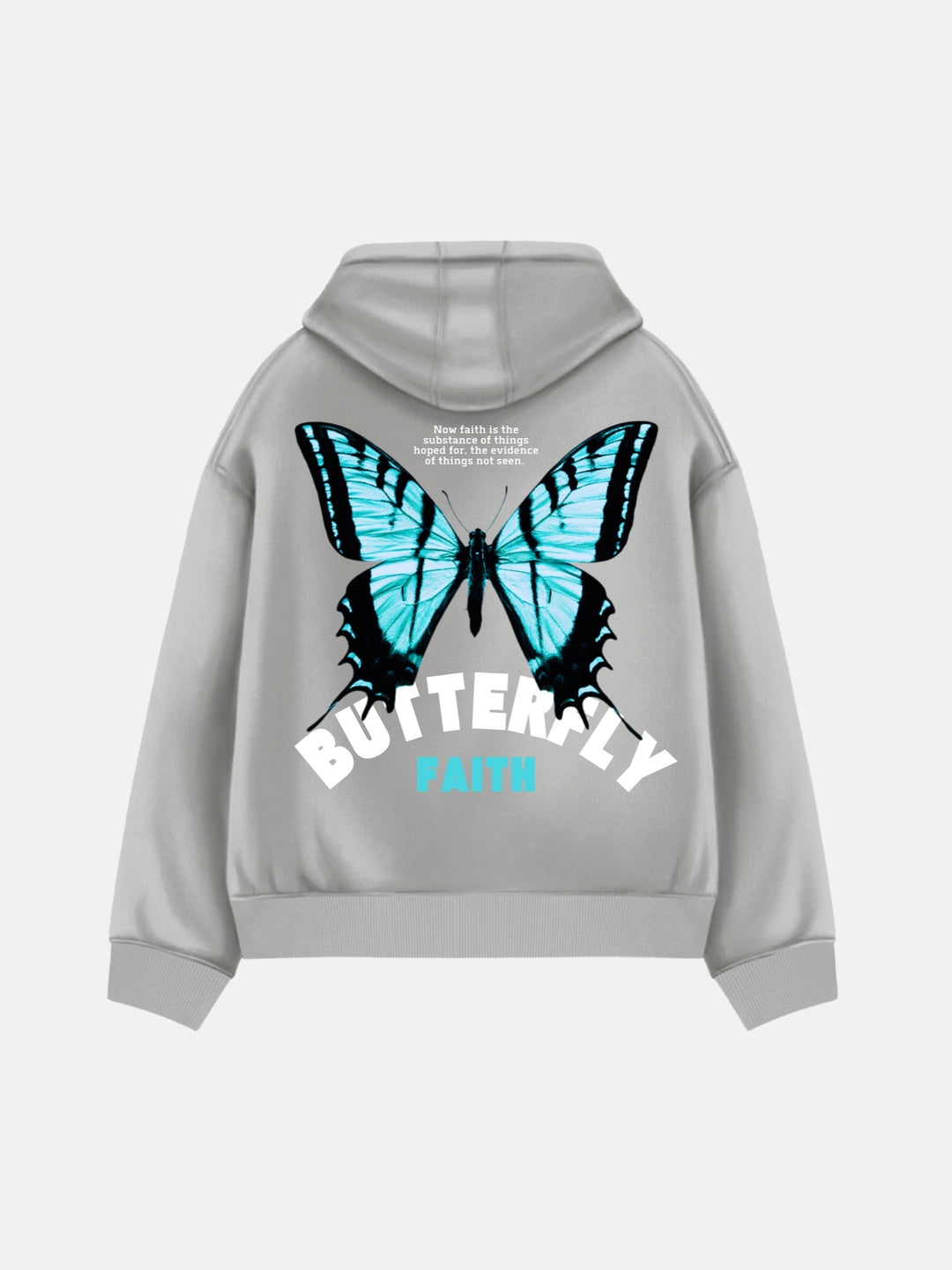 Oversize Butterfly Hoodie - Grey