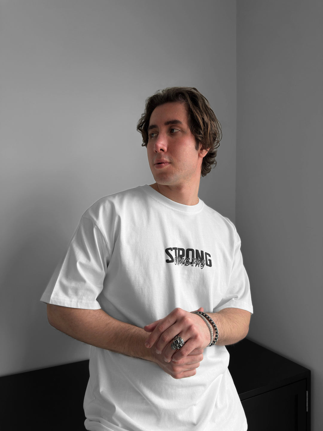 Oversize Strong Combing T-shirt - Ecru