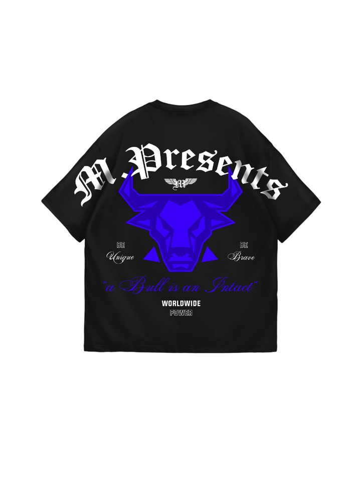 Oversize Bull Worldwide T-shirt - Black and Saks