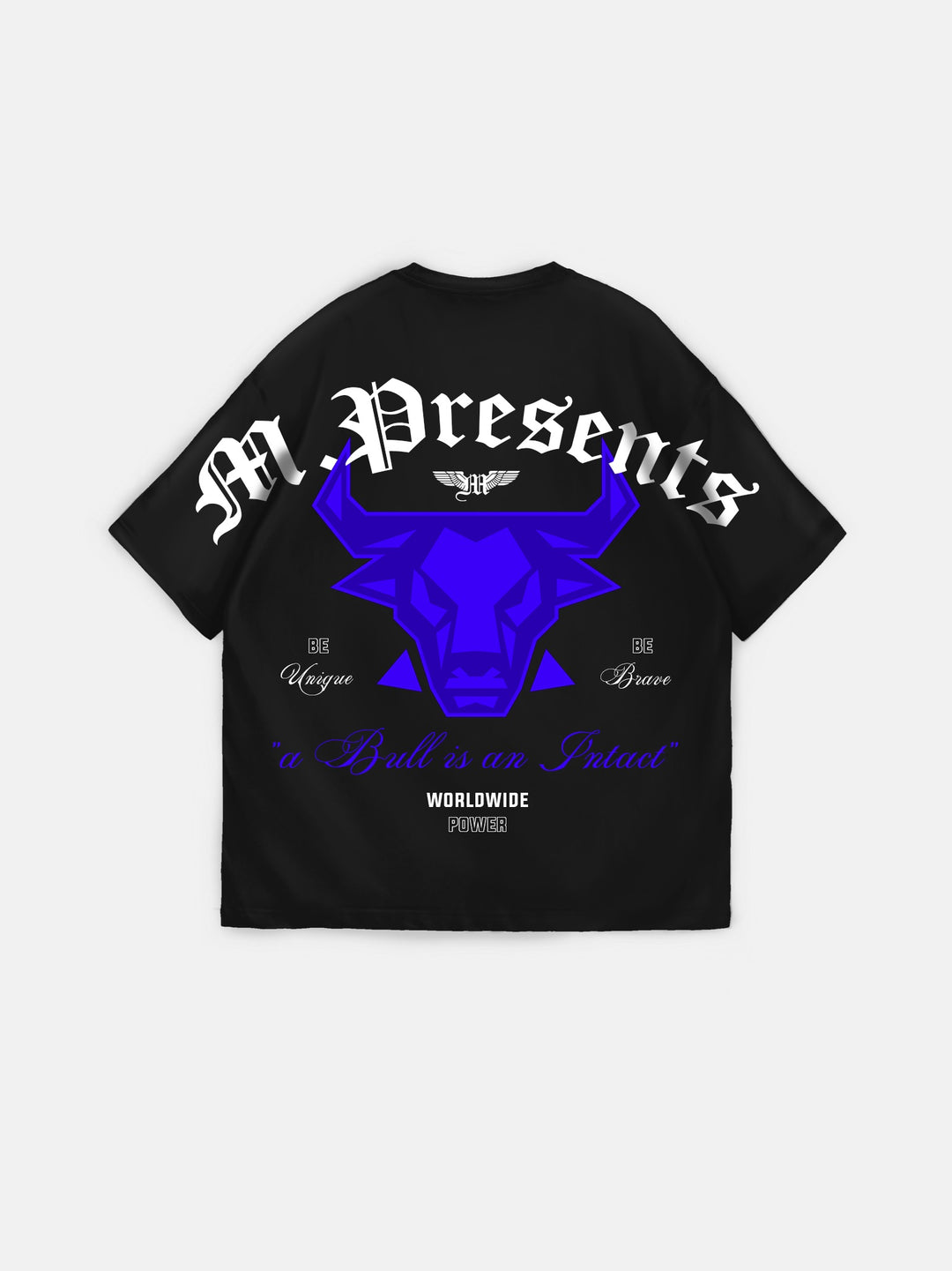 Oversize Bull Worldwide T-shirt - Black and Saks