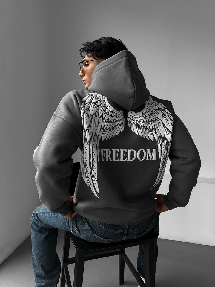 Oversize Freedom Hoodie - Anthracite