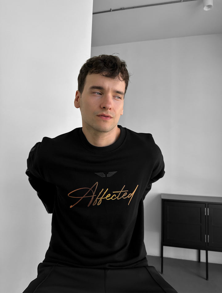 Oversize Affected Sweatshirt - Black