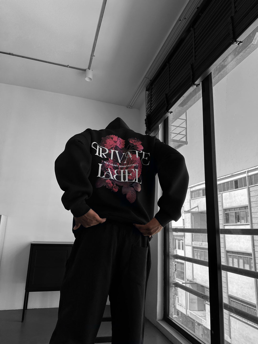 Oversize Private Label Hoodie - Black
