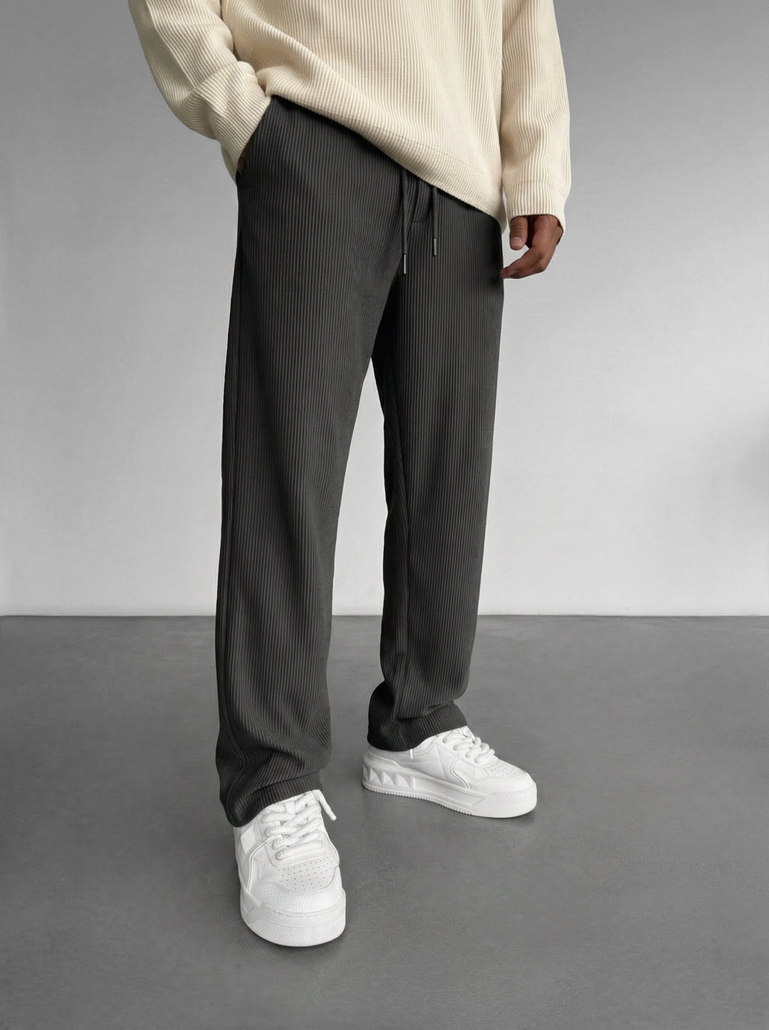 Loose Fit Cord Pant - Anthracite