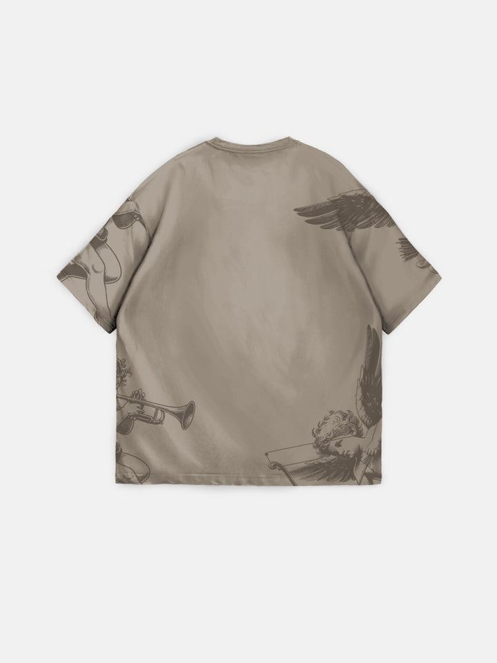 Oversize Guardian Angels T-Shirt - Beige