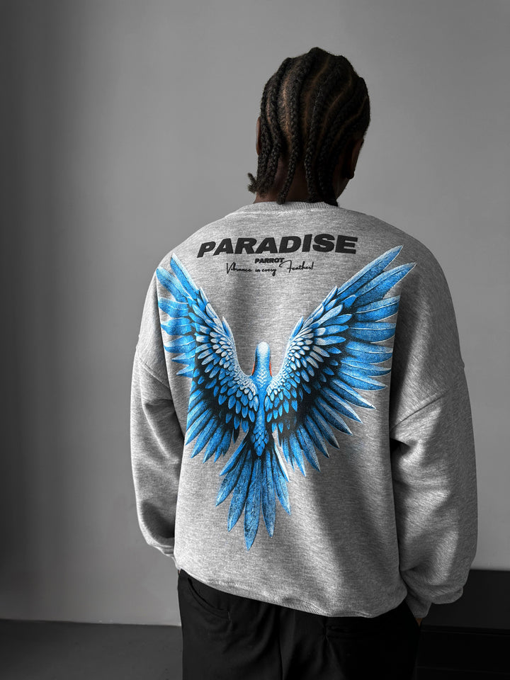 Oversize Paradise Sweater - Grey Melange