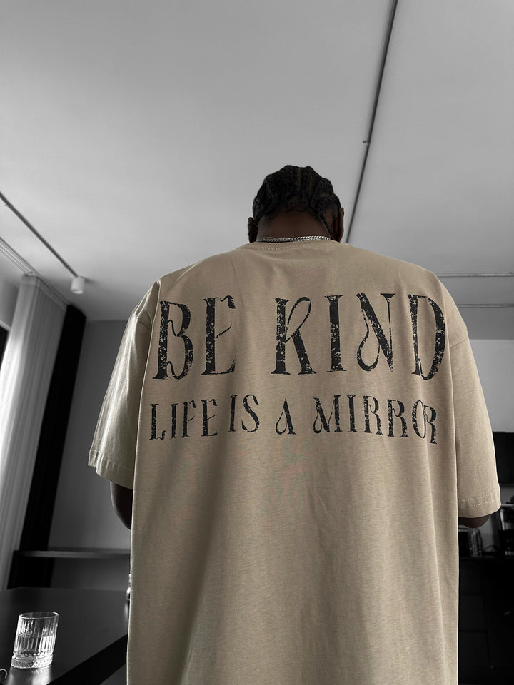 Oversize Be Kind T-shirt - Stone