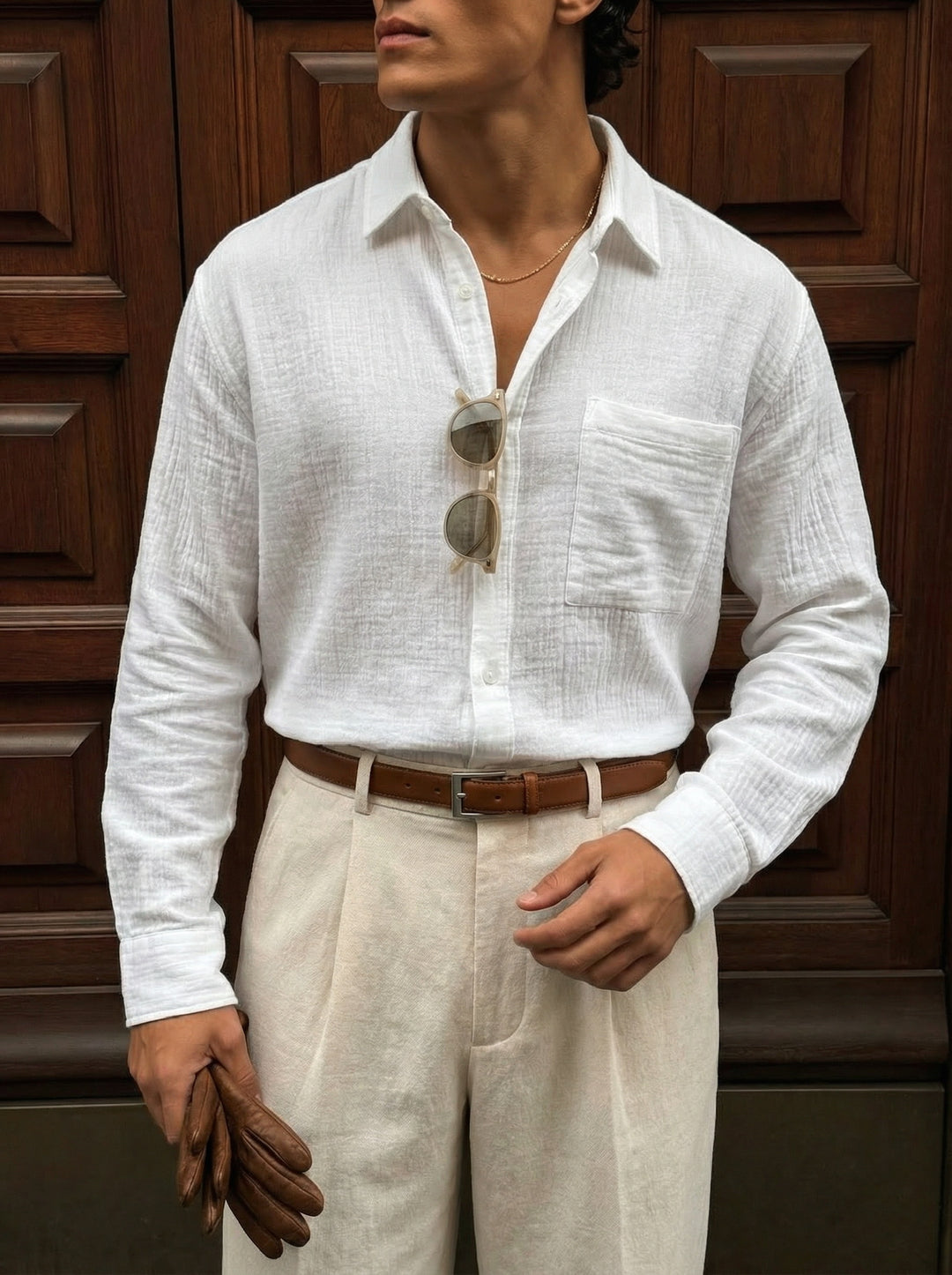 Oversize Muslin Shirt - White