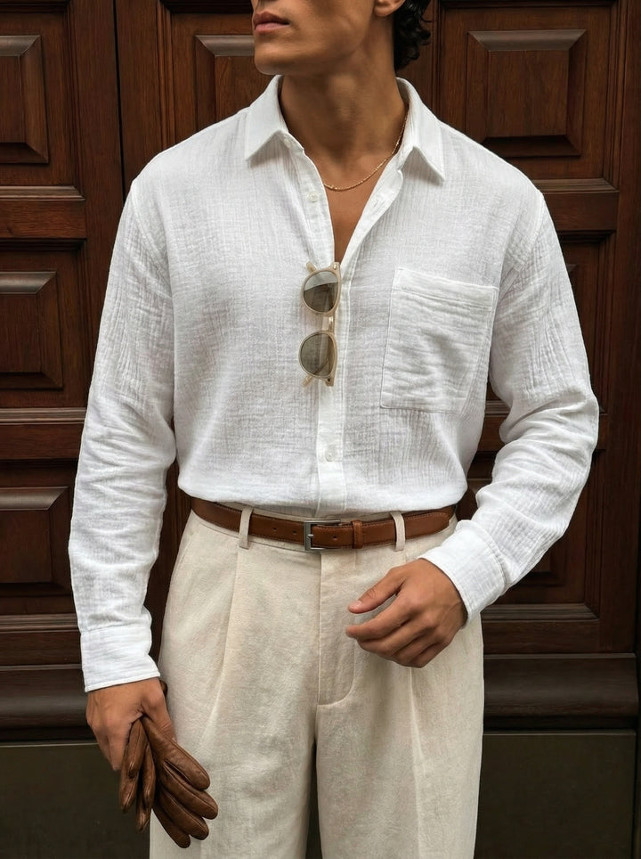 Oversize Muslin Shirt - White
