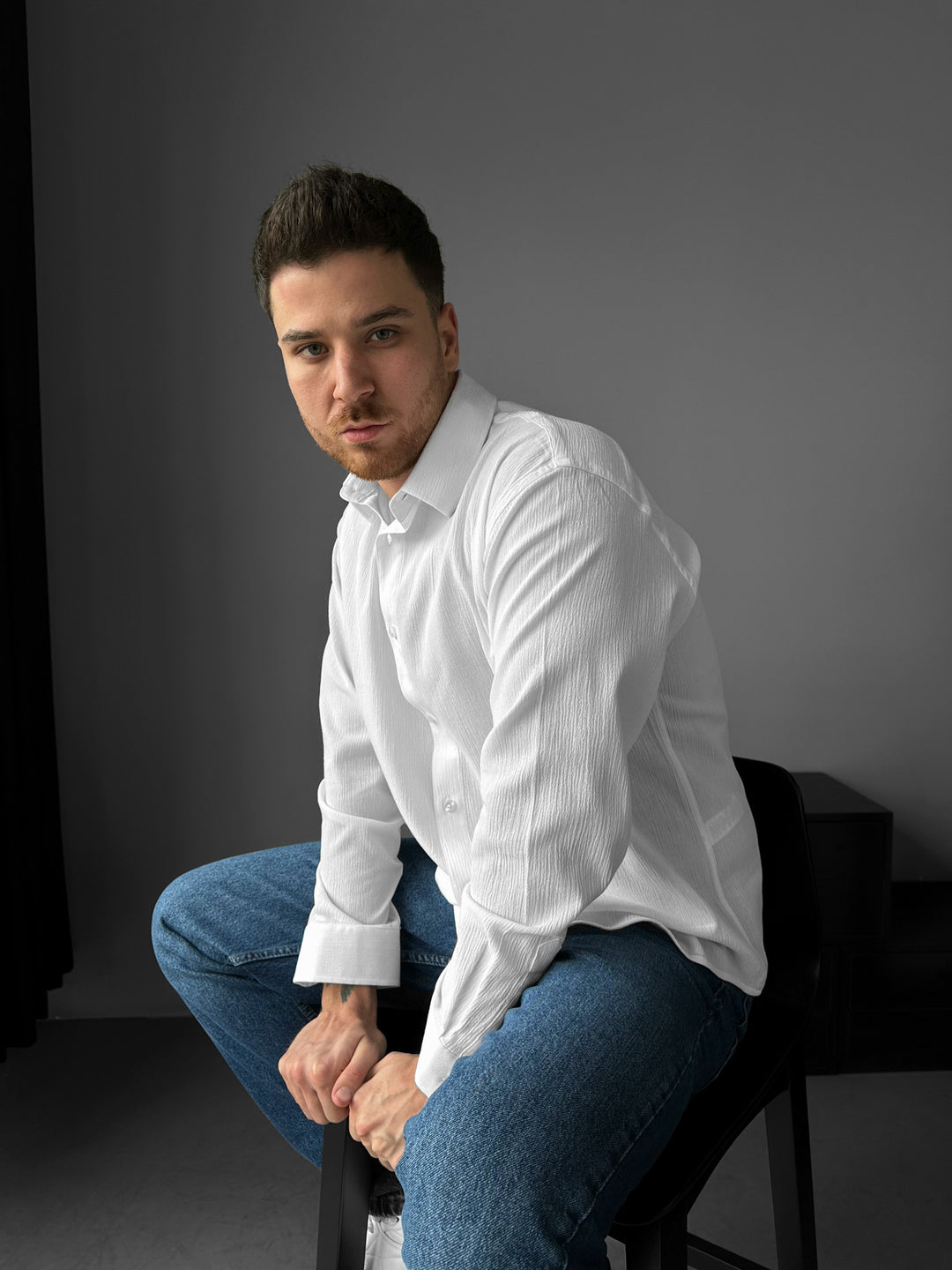 Regular Fit Cotton Shirt - White