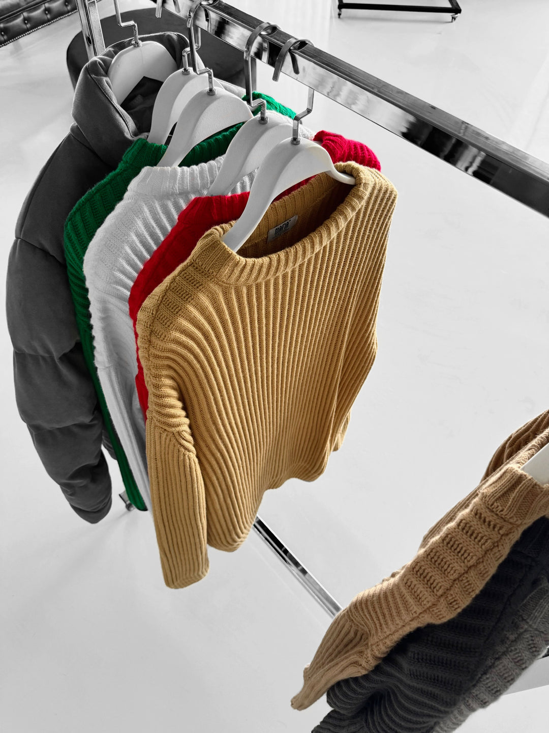 Oversize Heavy Knit Sweater - Mustard
