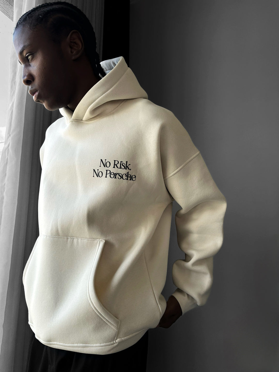 Oversize Porsche Hoodie - Beige