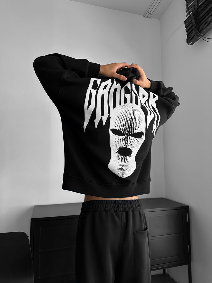 Oversize Gangster Hoodie - Black