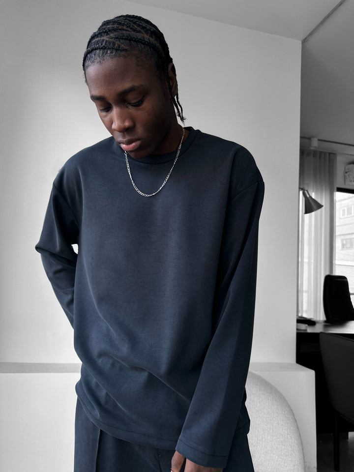 Oversize Modal Sweatshirt - Black