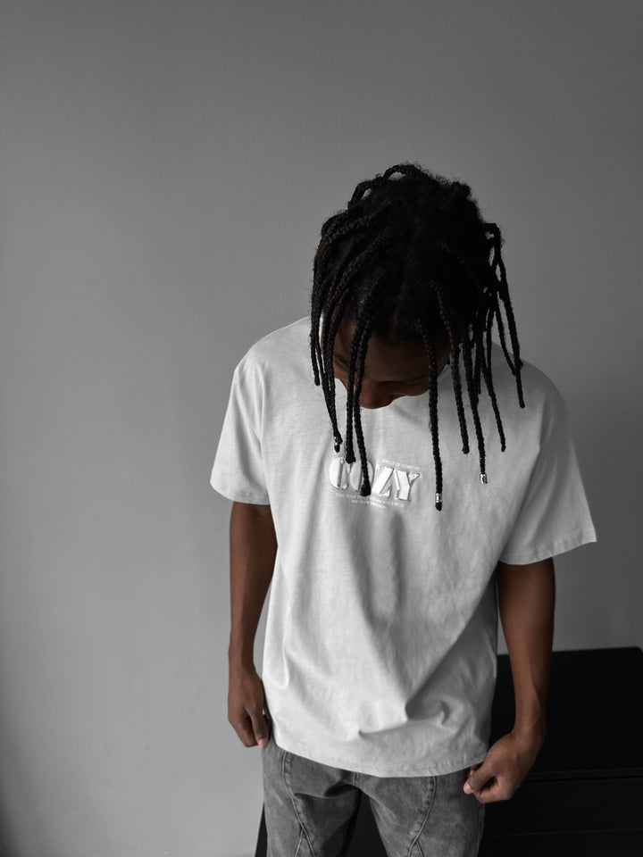 Oversize 'Cozy' T-Shirt - Grey